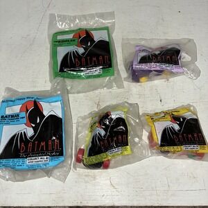 Vintage 1993 McDonalds BATMAN the Animated Series Happy Meal Toys Lot of 5 New
